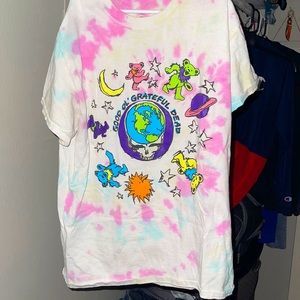 Grateful Dead Short Sleeve Tee , Tie-dye Multi Color, Size Small